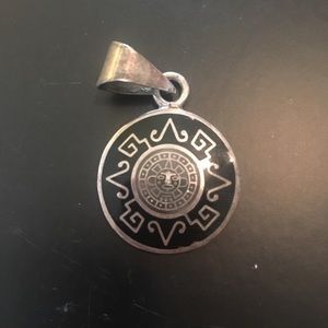 Aztec silver pendant